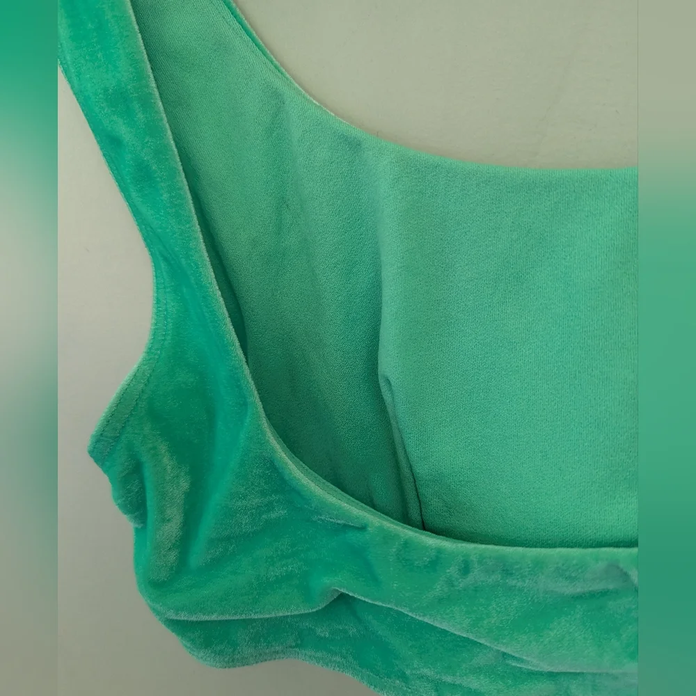 ASOS‎ Mint Green Velvet Bikini Set High Waist